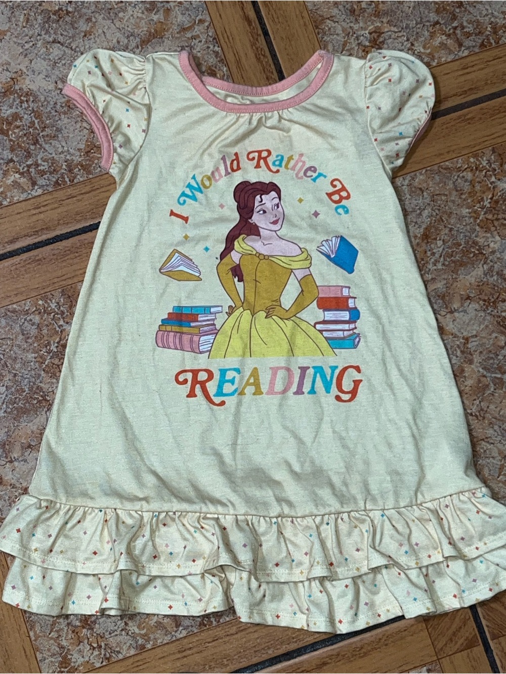 Disney Princess Belle "I Would Rather Be Reading" Nightgown Dress